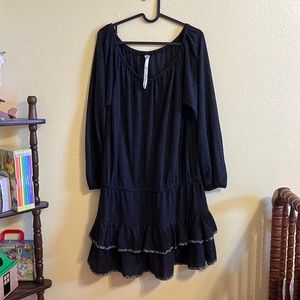 Anthropologie Uncle Frank Dark Gray Tiered Tunic